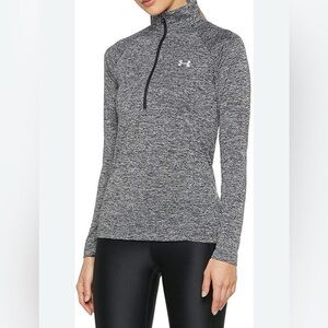Like New! UNDER ARMOUR Gray Heat Gear Half Zip